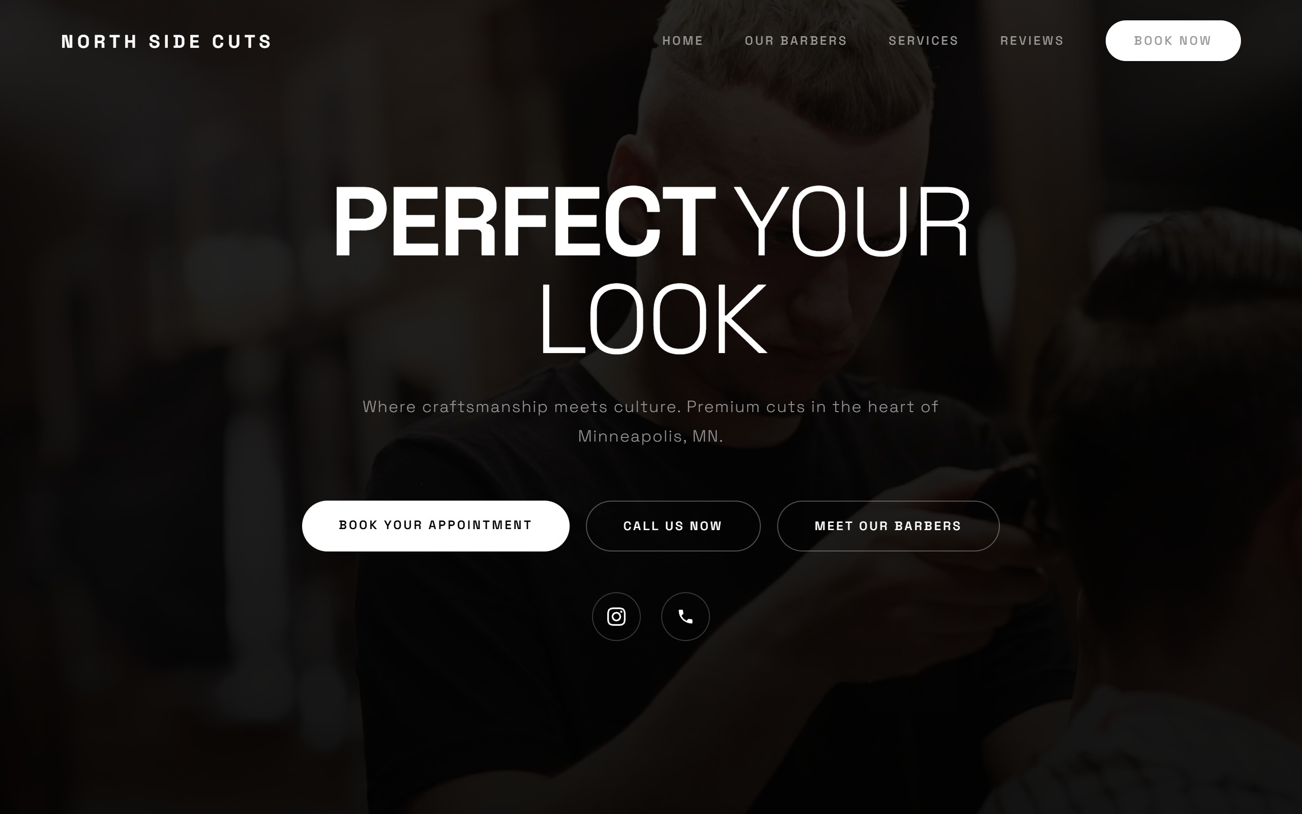 North Side Cuts barbershop website